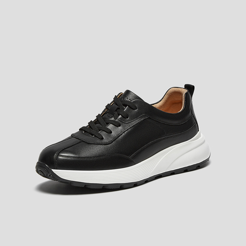 SKAP圣伽步男鞋2024秋季新款户外运动舒适系带厚底拼色男款休闲鞋