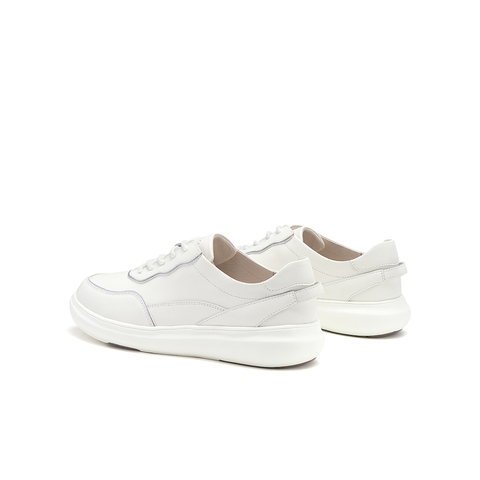 SKAP圣伽步女鞋2024秋季百搭系带舒适平底小白鞋女休闲鞋