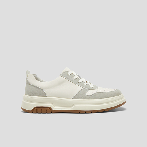 SKAP圣伽步男鞋2024秋季新款百搭运动厚底系带舒适拼色男款休闲鞋