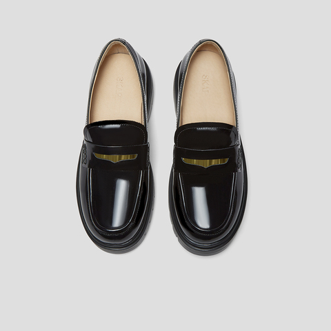 SKAP圣伽步女鞋2024秋季新款简约通勤一脚蹬舒适纯色女款休闲鞋