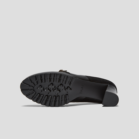 SKAP圣伽步女鞋2024秋季新款气质休闲粗跟上班搭扣通勤女士高跟鞋