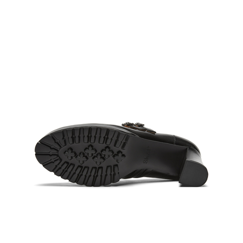 SKAP圣伽步2024秋季新款玛丽珍鞋商务气质舒适女士单鞋粗跟高跟鞋