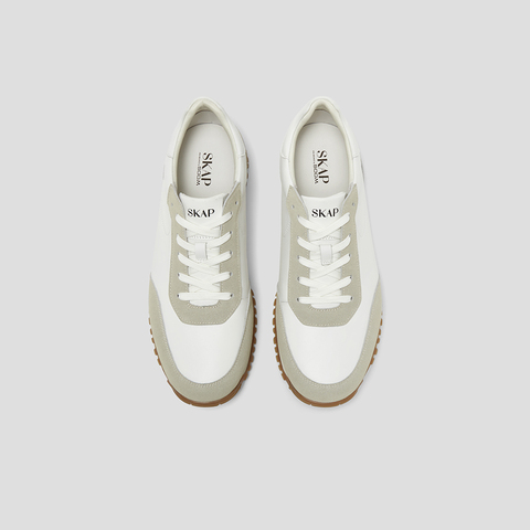 SKAP圣伽步男鞋2024秋季新款轻便时尚软底舒适系带运动男士休闲鞋