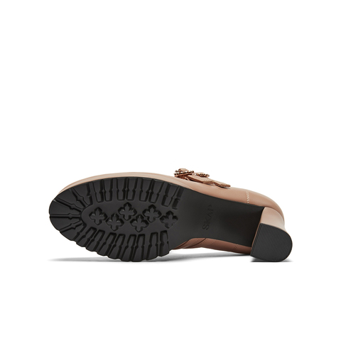 SKAP圣伽步2024秋季新款玛丽珍鞋商务气质舒适女士单鞋粗跟高跟鞋