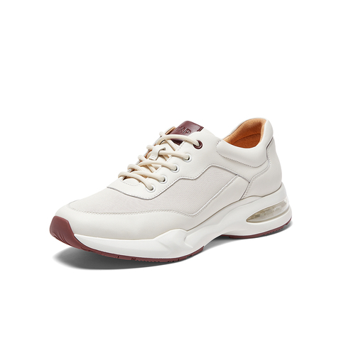 SKAP圣伽步男鞋2024秋季新款厚底气垫舒适系带时尚休闲男款运动鞋