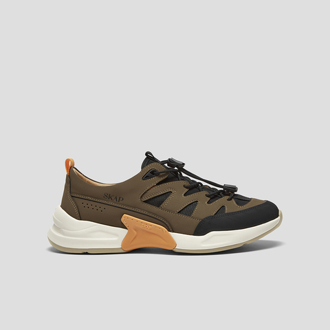 SKAP圣伽步男鞋2025春季新款系带厚底户外撞色男士休闲运动鞋