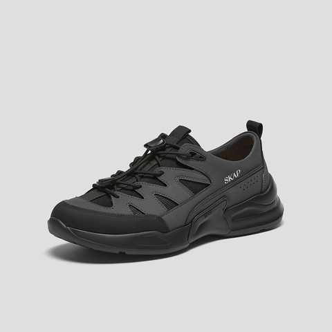 SKAP圣伽步男鞋2025春季新款系带厚底户外撞色男士休闲运动鞋