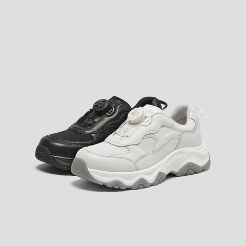 SKAP圣伽步女鞋2025春季新款厚底旋转扣户外女款休闲运动鞋