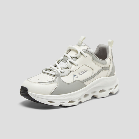 SKAP圣伽步女鞋2025春季新款户外厚底增高舒适拼色女运动鞋