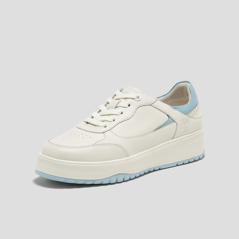 SKAP圣伽步女鞋2025春季新款日常百搭厚底系带女休闲板鞋