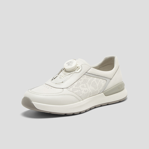 SKAP圣伽步女鞋2025春季新款百搭舒适旋扣厚底女士休闲鞋