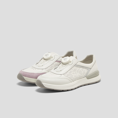 SKAP圣伽步女鞋2025春季新款百搭舒适旋扣厚底女士休闲鞋