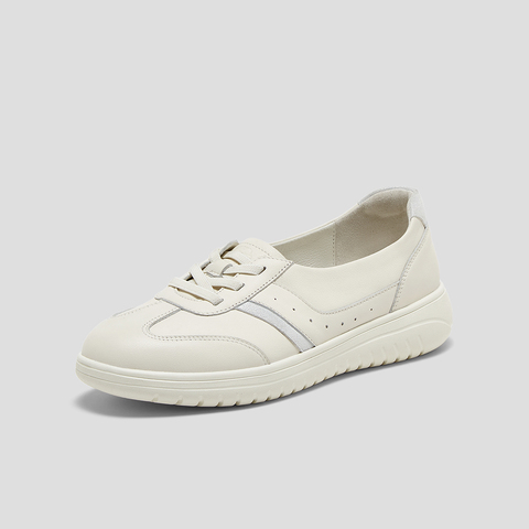 SKAP圣伽步女鞋2025春季新款日常厚底轻质系带女休闲单鞋