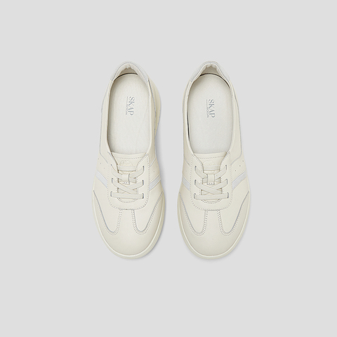 SKAP圣伽步女鞋2025春季新款日常厚底轻质系带女休闲单鞋