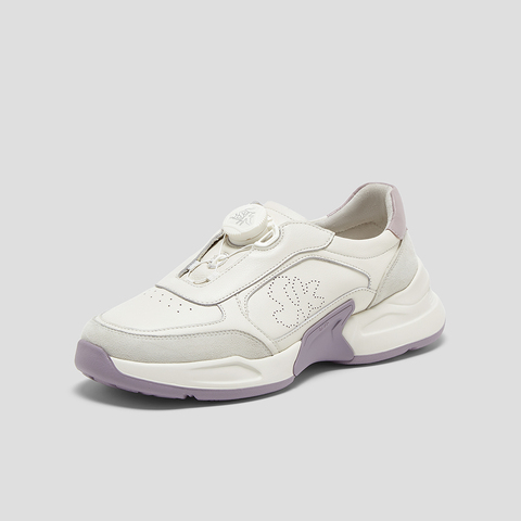 SKAP圣伽步女鞋2025春季新款厚底轻质户外旋扣女款运动鞋