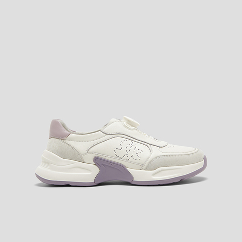 SKAP圣伽步女鞋2025春季新款厚底轻质户外旋扣女款运动鞋