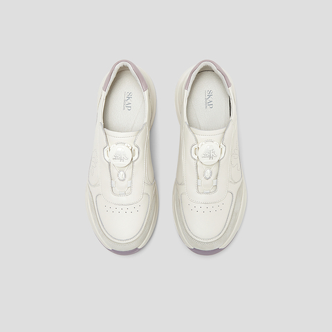 SKAP圣伽步女鞋2025春季新款厚底轻质户外旋扣女款运动鞋