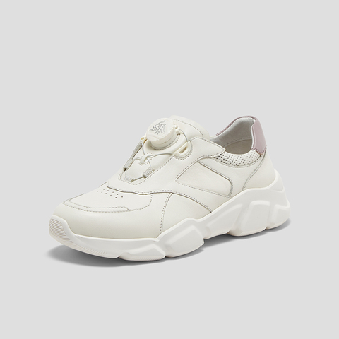 SKAP圣伽步女鞋2025春季新款舒适旋扣便携厚底户外女运动鞋