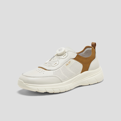 SKAP圣伽步男鞋2025春季新款百搭厚底轻质旋压日常男休闲鞋