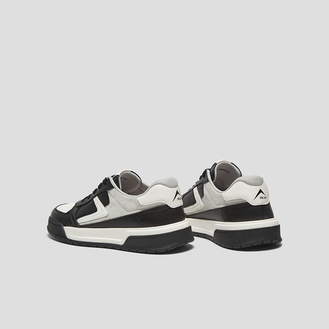 SKAP圣伽步男鞋2025春季新款厚底时尚拼色系带男休闲板鞋