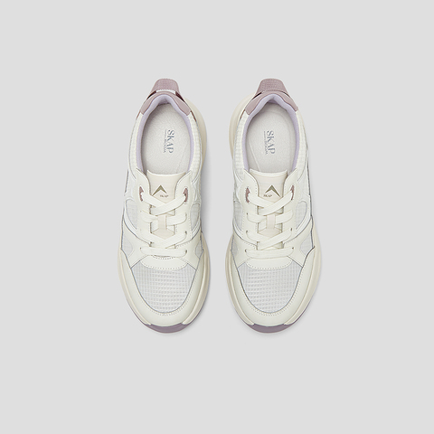 SKAP圣伽步女鞋2025春季新款厚底系带户外舒适女休闲运动鞋