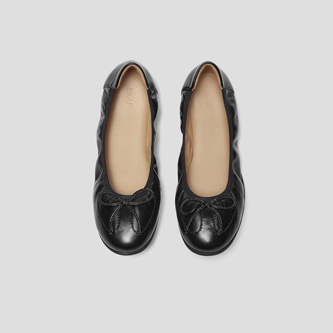 SKAP圣伽步女鞋2025春季新款浅口休闲蝴蝶结套脚女款豆豆鞋