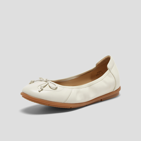 SKAP圣伽步女鞋2025春季新款浅口休闲蝴蝶结套脚女款豆豆鞋