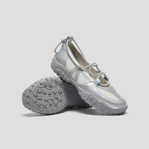 SKAP圣伽步女鞋2025秋季新款气质复古抽绳舒适拼色女款休闲芭蕾鞋