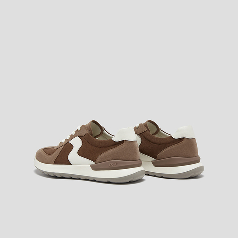 SKAP圣伽步女鞋2025秋季新款运动户外厚底系带拼色日常女款休闲鞋