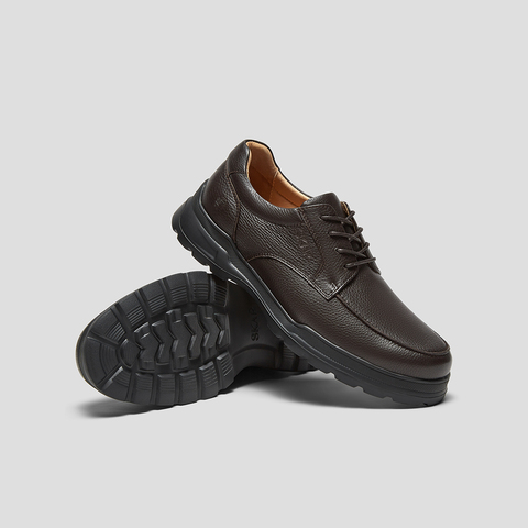 SKAP圣伽步男鞋2025秋季新款通勤日常系带厚底舒适男款休闲皮鞋