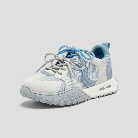 SKAP圣伽步女鞋2025秋季新款阿甘厚底时尚双鞋带舒适女休闲运动鞋