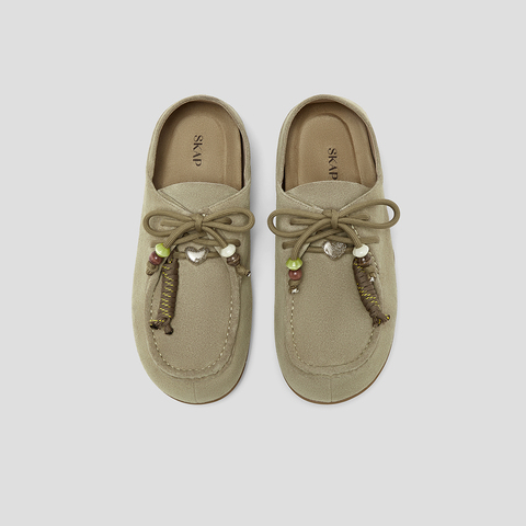 SKAP圣伽步女鞋2025秋季新款百搭系带旅游舒适平底日常女款休闲鞋