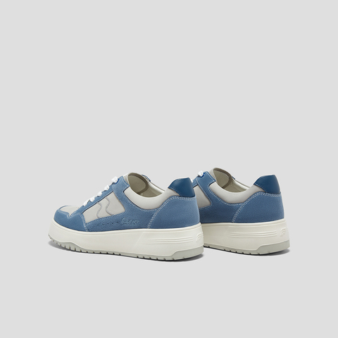 SKAP圣伽步女鞋2025秋季新款板鞋厚底系带日常拼色舒适女款休闲鞋