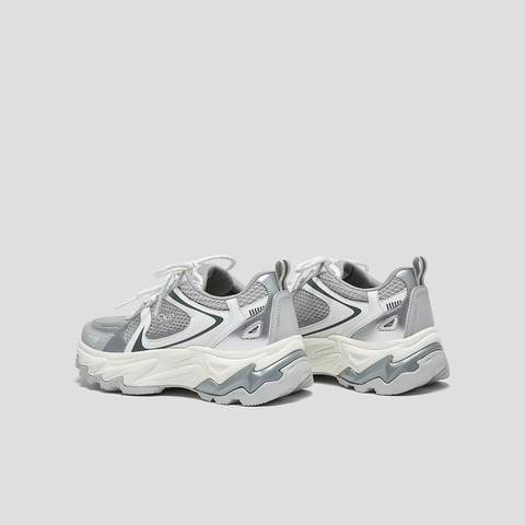 SKAP圣伽步女鞋2025秋季新款旅游户外双鞋带厚底拼色时尚女老爹鞋