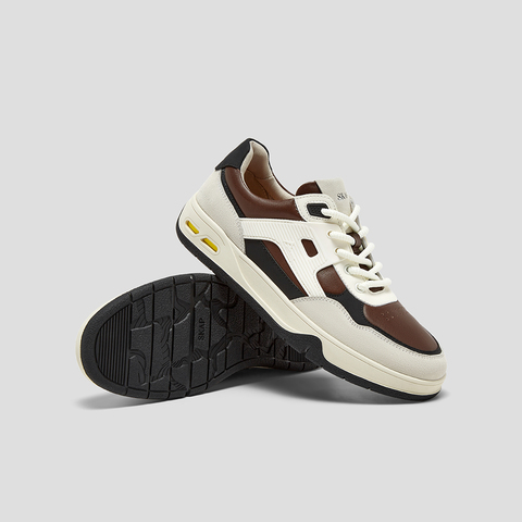 SKAP圣伽步男鞋2025秋季新款板鞋运动厚底系带舒适时尚男款休闲鞋