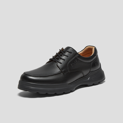 SKAP圣伽步男鞋2025秋季新款通勤日常系带厚底舒适男款休闲皮鞋