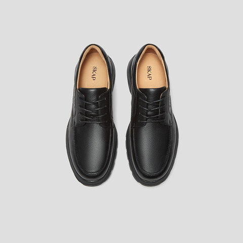 SKAP圣伽步男鞋2025秋季新款通勤日常系带厚底舒适男款休闲皮鞋