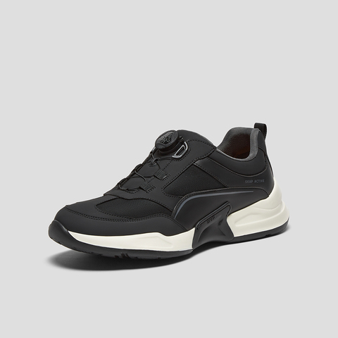 SKAP圣伽步男鞋2025秋季新款户外厚底旋扣舒适拼色男款休闲运动鞋