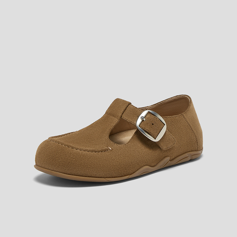 SKAP圣伽步女鞋2025秋季新款日常百搭平底搭扣通勤舒适女款休闲鞋