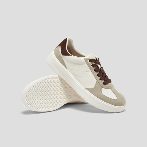 SKAP圣伽步男鞋2025秋季新款德训简约轻质厚底系带日常男款休闲鞋