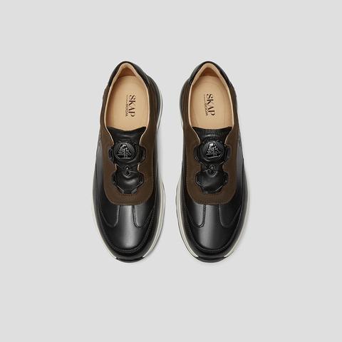 SKAP圣伽步男鞋2025秋季新款运动旋扣拼色舒适时尚日常男款休闲鞋