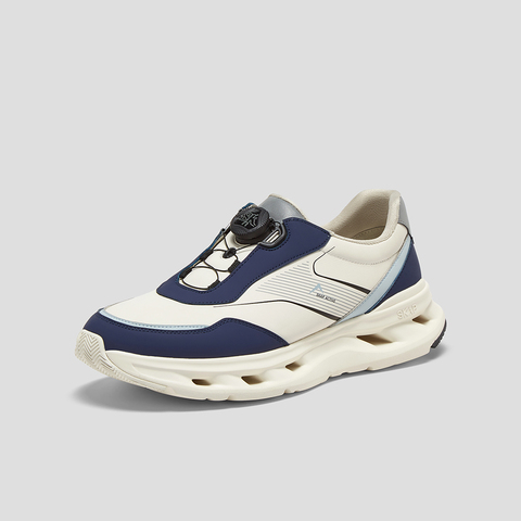 SKAP圣伽步男鞋2025秋季新款户外运动厚底旋转扣拼色舒适男休闲鞋