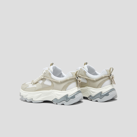 SKAP圣伽步女鞋2025秋季新款旅游老爹厚底系带拼色潮流女款运动鞋