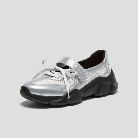 SKAP圣伽步女鞋2025秋季新款日常玛丽珍鞋魔术贴舒适厚底女休闲鞋