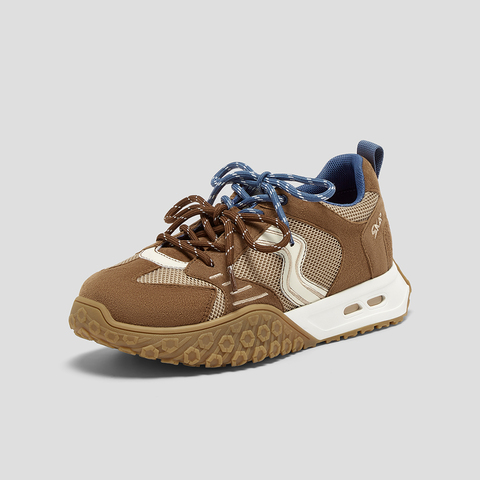 SKAP圣伽步女鞋2025秋季新款阿甘厚底时尚双鞋带舒适女休闲运动鞋