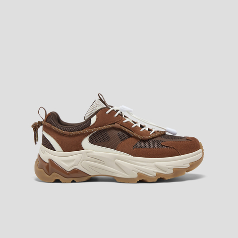 SKAP圣伽步女鞋2025秋季新款旅游老爹厚底系带拼色潮流女款运动鞋