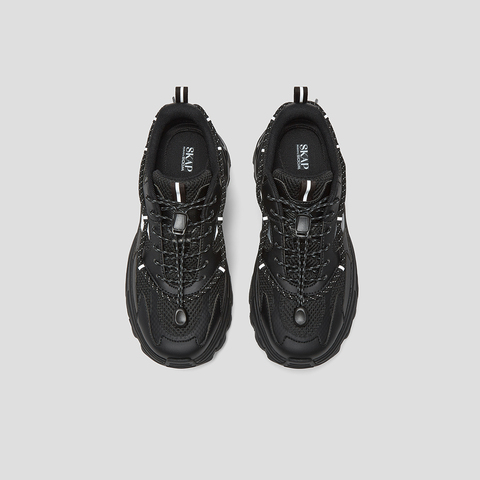 SKAP圣伽步女鞋2025秋季新款旅游老爹厚底系带拼色潮流女款运动鞋