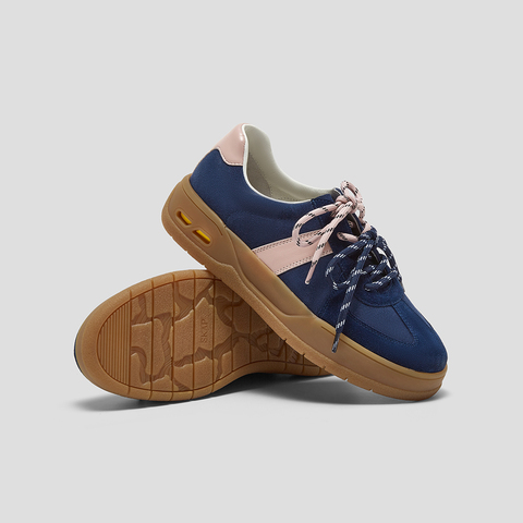 SKAP圣伽步女鞋2025秋季新款德训鞋轻便增高双鞋带复古女士休闲鞋