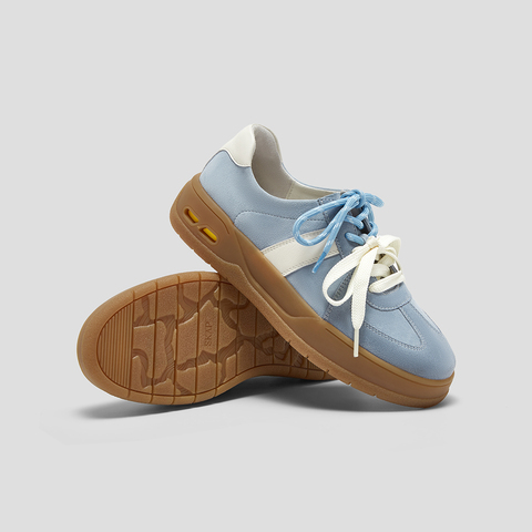 SKAP圣伽步女鞋2025秋季新款德训鞋轻便增高双鞋带复古女士休闲鞋