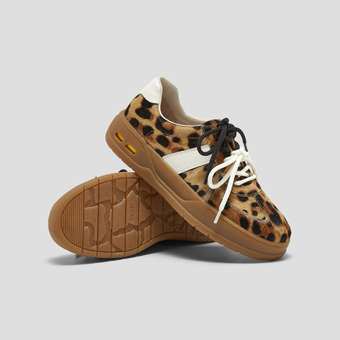 SKAP圣伽步女鞋2025秋季新款德训鞋轻便增高双鞋带复古女士休闲鞋